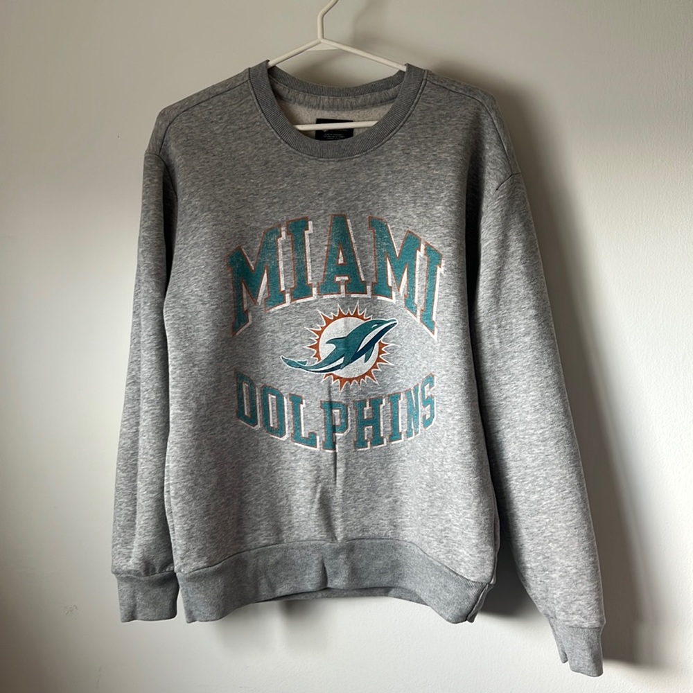 Miami dolphins crew neck nfl official sweatshirt